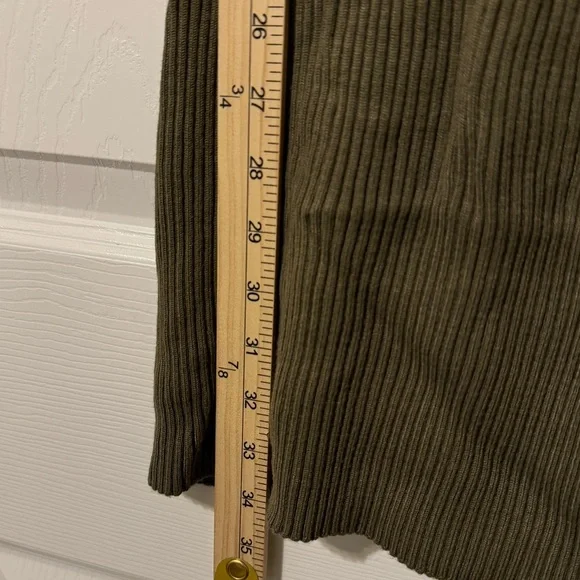 Abercrombie & Fitch Reversible Knit Ribbed Mini Dress Size Small Green Sweater - Picture 8 of 8
